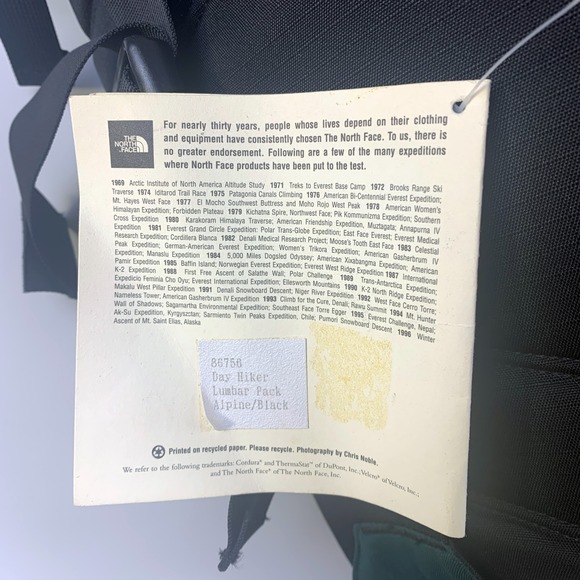 VTG The North Face Day Hiker Lumbar Fanny Pack Alpine Green Black Water Holder - Picture 3 of 16